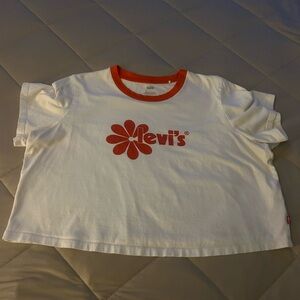 Ladies Levi's Retro Style “Levi’s” Cropped Short Sleeve Tee